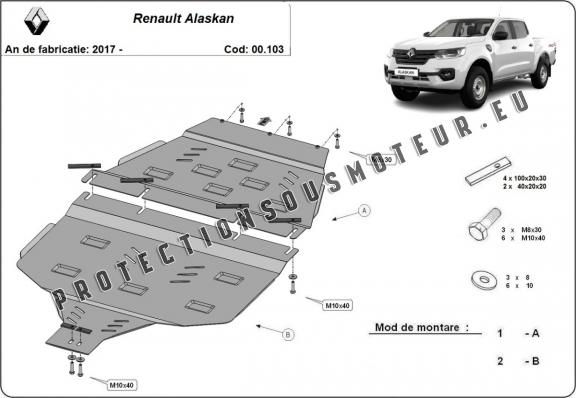 Protection de la boîte de vitesse Renault Alaskan