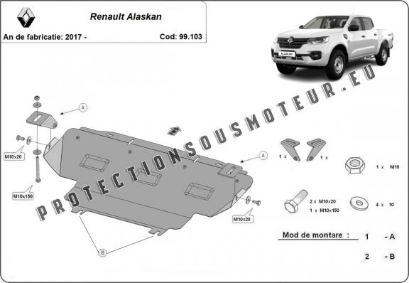 Protection de radiateur Renault Alaskan